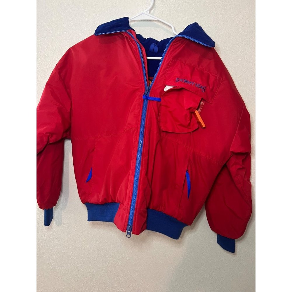 Stormy SEAS Auto Inflating Life Red Blue Jacket Adult XS Made in USA